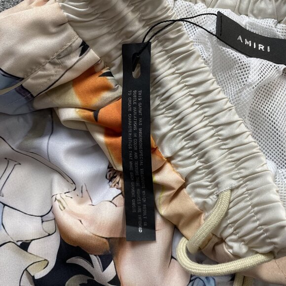 Amiri Beige Graphic Print Shorts - Picture 2 of 6